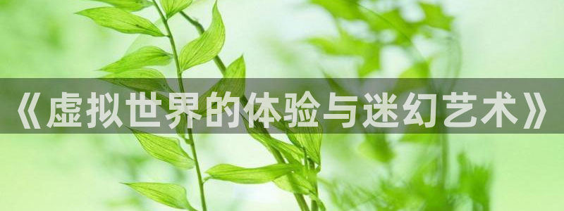 新宝5平台注册：《虚拟世界的体验与迷幻艺术》